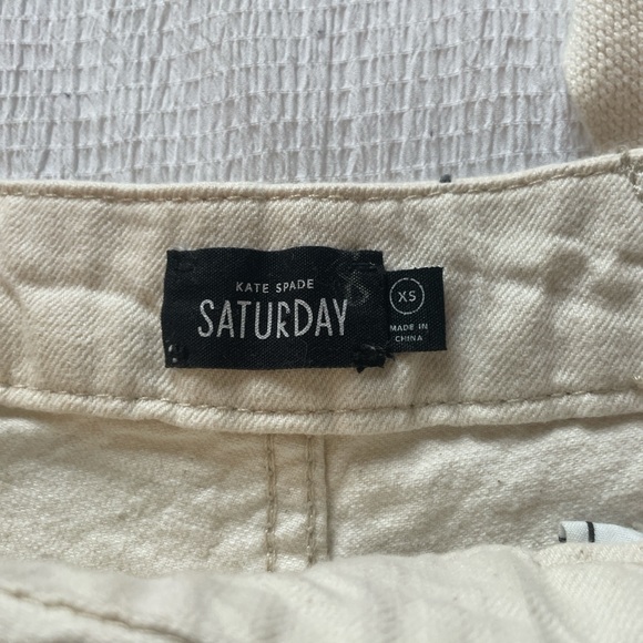 Kate spade Saturday cream denim long overalls XS extra small - Picture 4 of 8